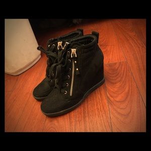 Black Platform Sneakers